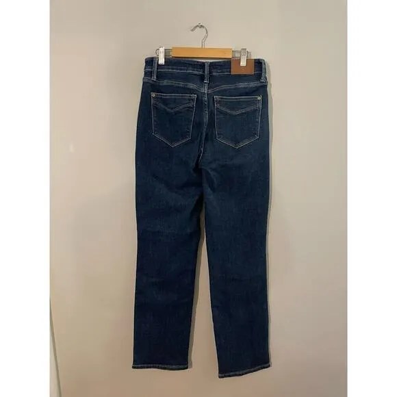 Just Blue Dark Wash Straight Leg High Rise Jeans 5/27