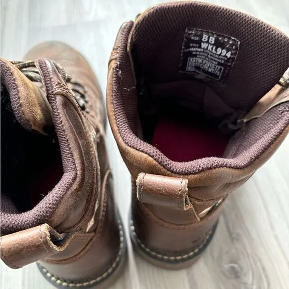 Justin 8 Women’s Brown Waterpro Lace Up Boots