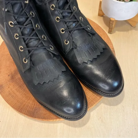 *Justin | Vtg Roper Kiltie  Lace Up Boots Size 12D