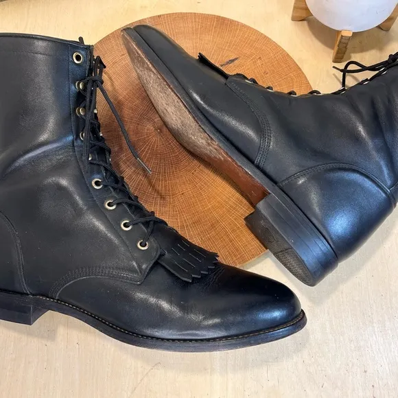 *Justin | Vtg Roper Kiltie  Lace Up Boots Size 12D