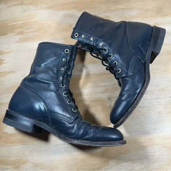 Justin Boots  Black Vintage Ankle Boots Women’s Size 6.5 B