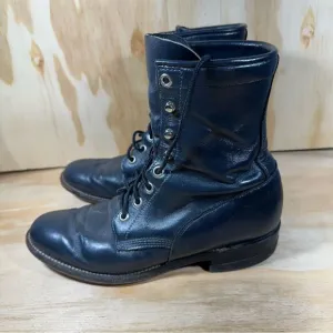 Justin Boots  Black Vintage Ankle Boots Women’s Size 6.5 B