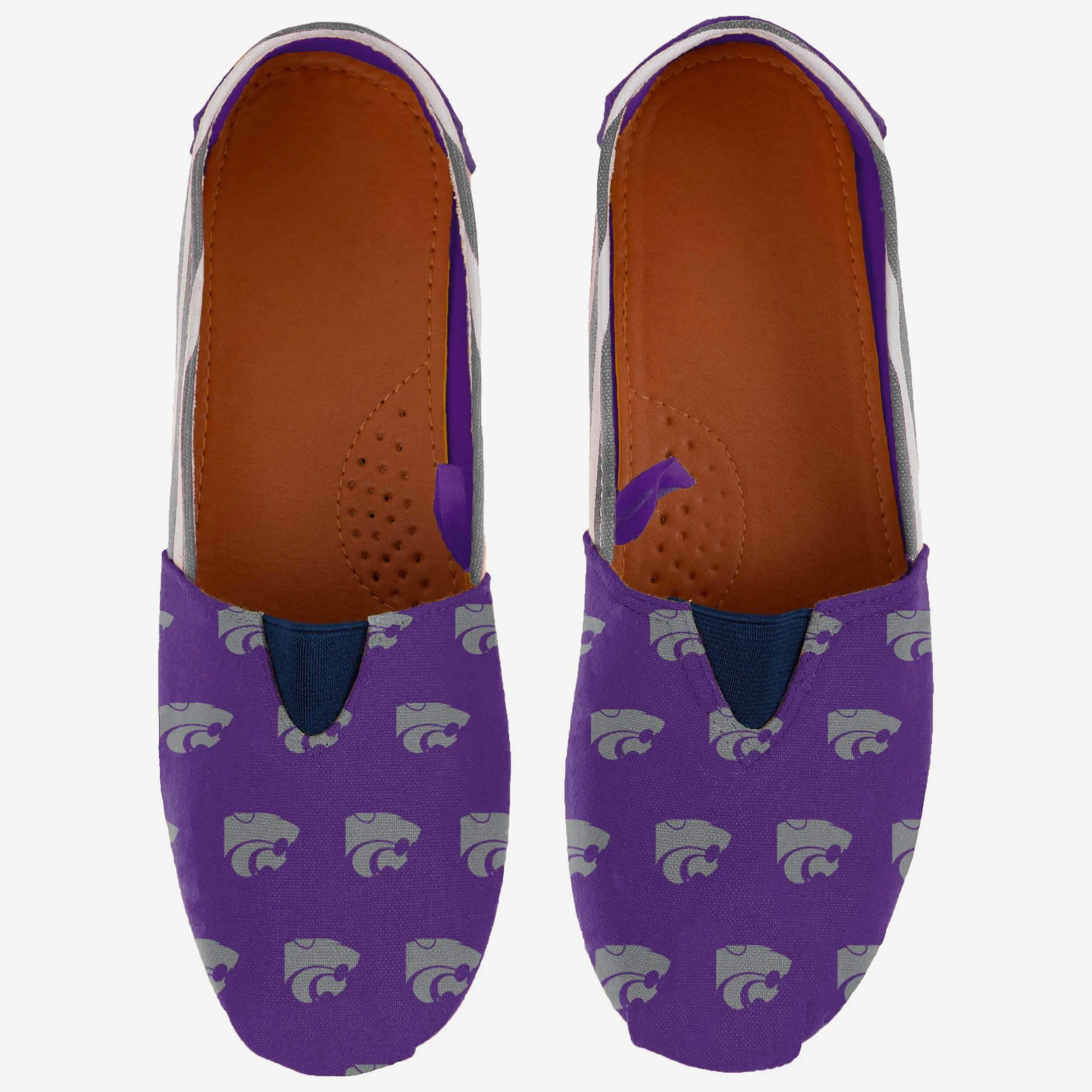 Kansas State Wildcats Womens Stripe Canvas Shoe