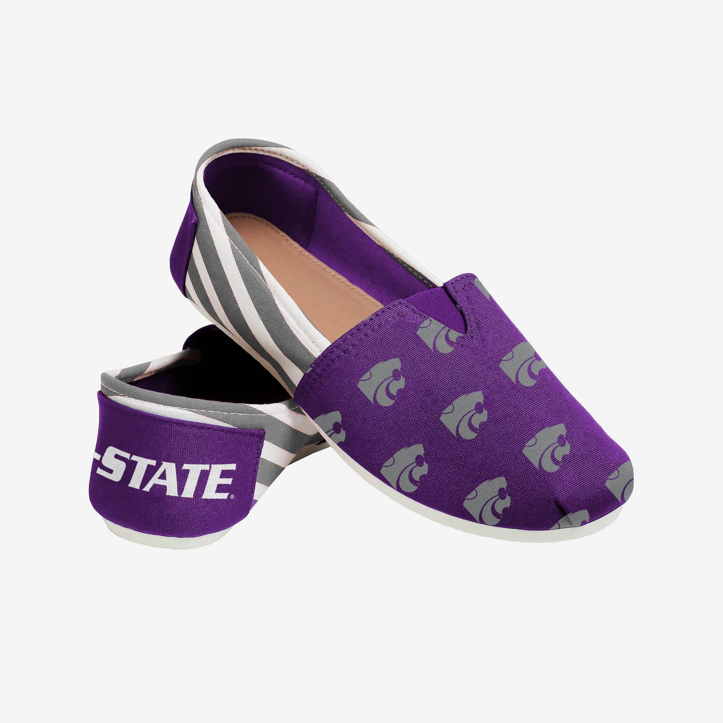 Kansas State Wildcats Womens Stripe Canvas Shoe