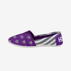 Kansas State Wildcats Womens Stripe Canvas Shoe