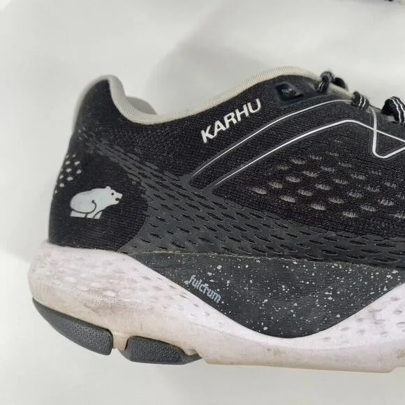 Karhu Ikoni Ortix Womens Mesh Sneakers Trainers Running Shoe Black White Sz 10.5