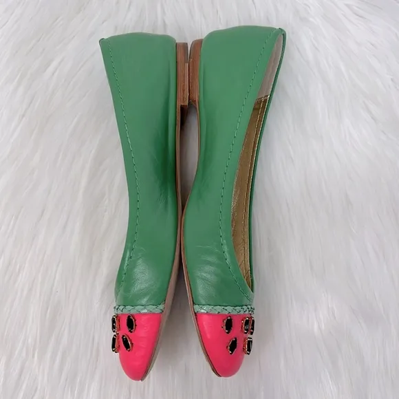 KATE SPADE l Watermelon Ballet Flats Round Toe Slip On Fun Cute Summer Casual 6