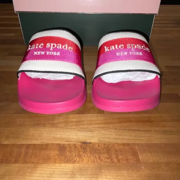 Kate Spade New York Women's Buttercup Pool Slides pink Size 5B