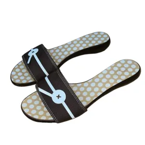 Kate Spade Women’s Toby Slide Sandals in Brown Canvas Size 8