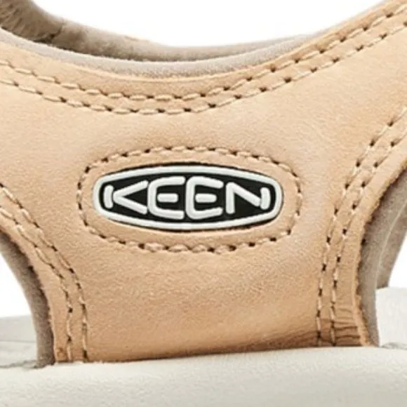 KEEN Astoria GENUINE LEATHER West Closed Toe Sport Sandals Doe/Blue Glass 693S0