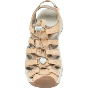 KEEN Astoria GENUINE LEATHER West Closed Toe Sport Sandals Doe/Blue Glass 693S0