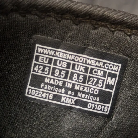 Keen Black Gray Belize Slide Sandals. Size 9.5