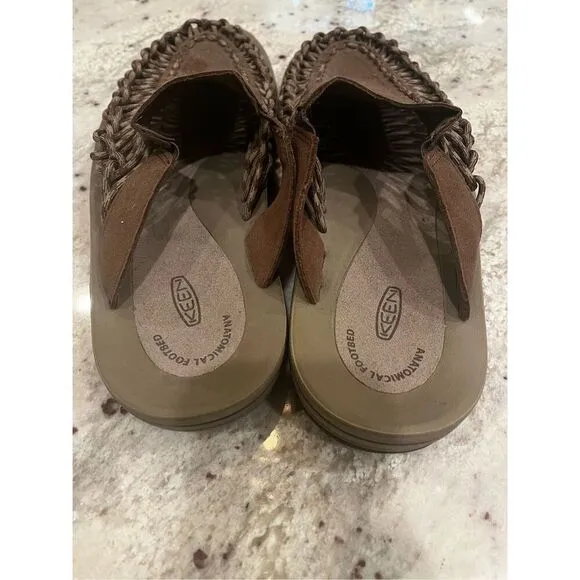 Keen Mens Unseek Slide Sandals Dark Earth/ Brindle sz 13 EUC