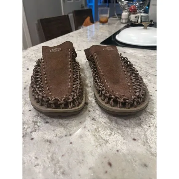 Keen Mens Unseek Slide Sandals Dark Earth/ Brindle sz 13 EUC