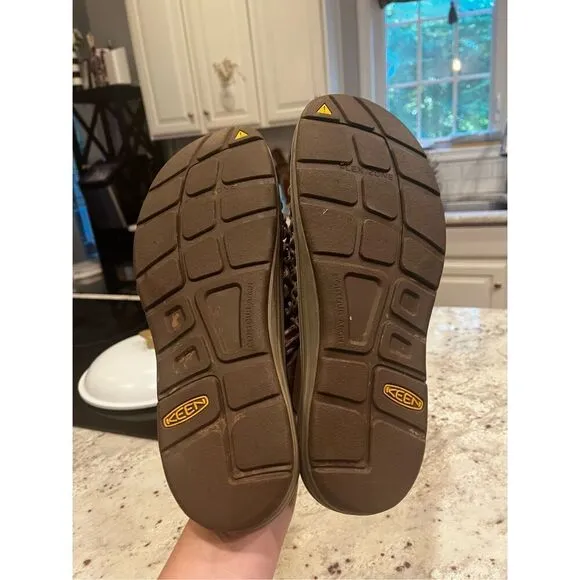 Keen Mens Unseek Slide Sandals Dark Earth/ Brindle sz 13 EUC