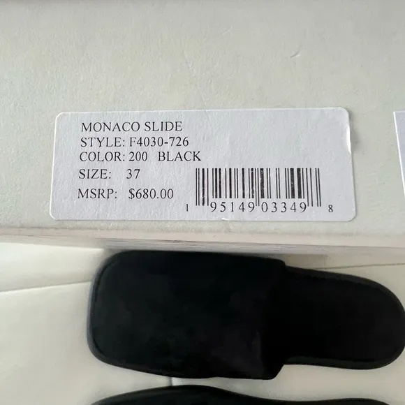 Khaite Black Velvet Slides