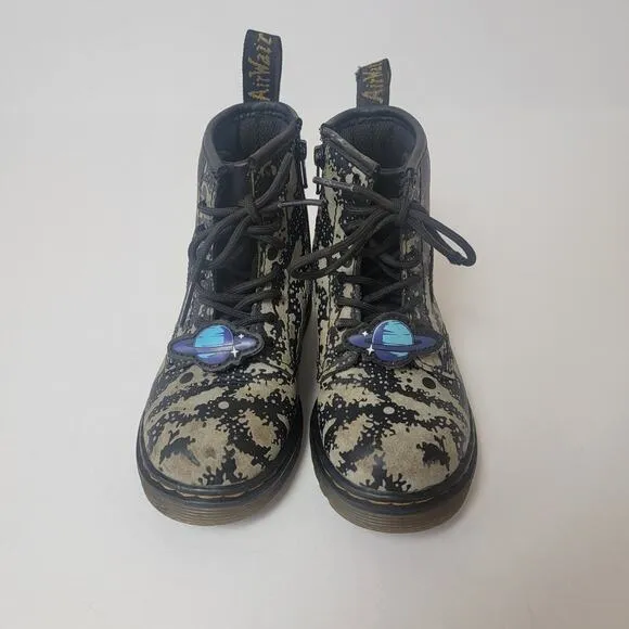 Kid's Dr. Martens Junior 1460 Space Hydro Leather Lace Up Boots Size 10