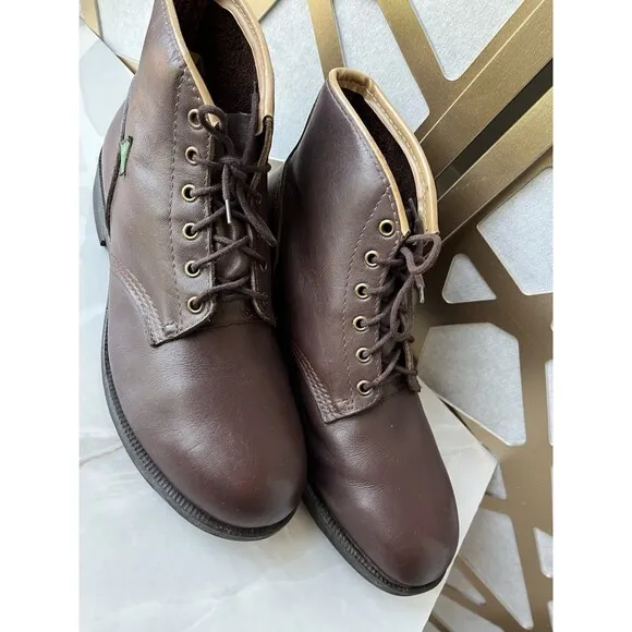 Kingtreads CSA Men Work boots Leather Brown steel toe Sole Sz 9.5 Class Grade 1