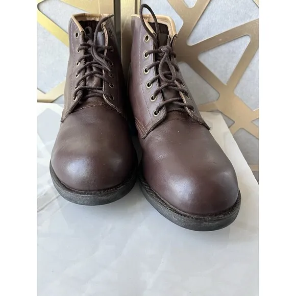 Kingtreads CSA Men Work boots Leather Brown steel toe Sole Sz 9.5 Class Grade 1