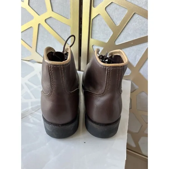 Kingtreads CSA Men Work boots Leather Brown steel toe Sole Sz 9.5 Class Grade 1
