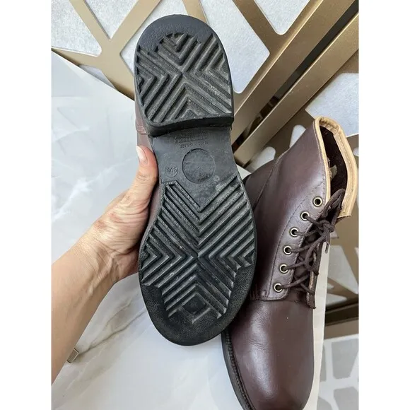 Kingtreads CSA Men Work boots Leather Brown steel toe Sole Sz 9.5 Class Grade 1