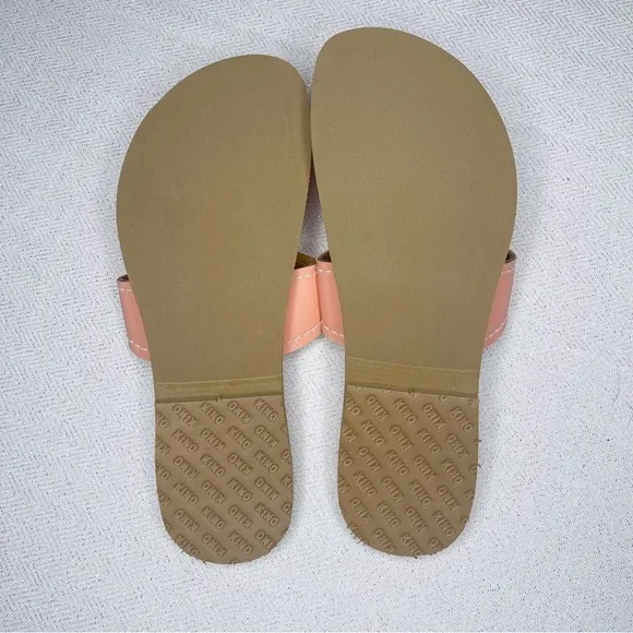 Kino’s Coral Lily Leather Sandals Flip Flops Handmade in Key West Florida New