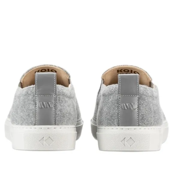 KOIO Garda Gray Loafers Minimalist Slip-Ons Felt Size 8 NWOT
