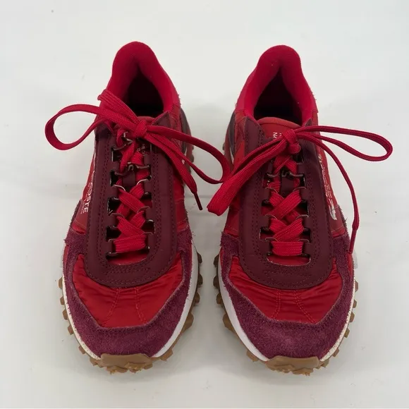 Lacoste Elite Active Colorful Red Suede Athletic Outdoor Lace Up Sneakers 9