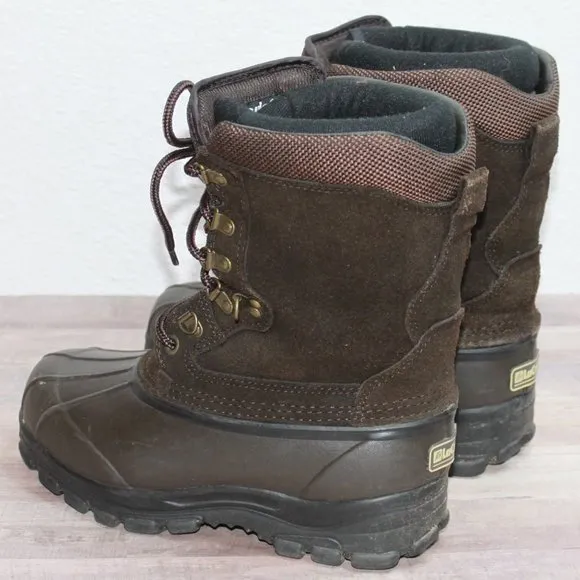 Lacrosse Brown Thinsulate Steel Shank Lace up Duck Boots Size 8