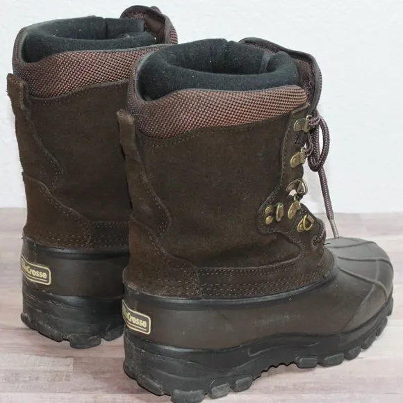 Lacrosse Brown Thinsulate Steel Shank Lace up Duck Boots Size 8
