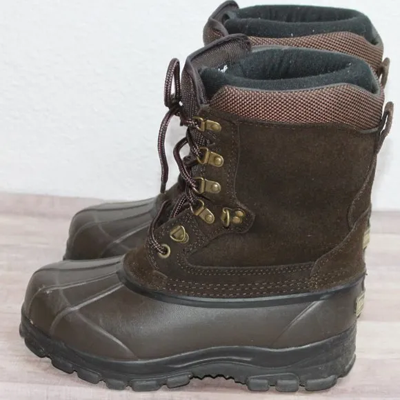 Lacrosse Brown Thinsulate Steel Shank Lace up Duck Boots Size 8