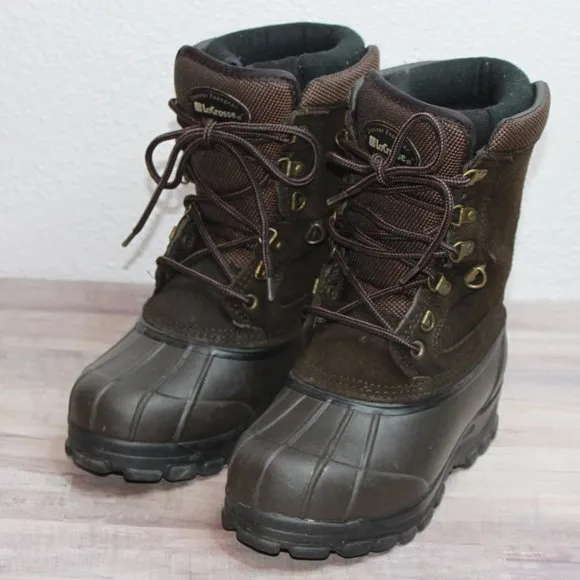 Lacrosse Brown Thinsulate Steel Shank Lace up Duck Boots Size 8