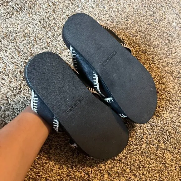 Laid Back London black Jadini slide sandals
