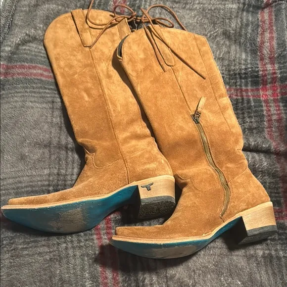Lane Boots Corset Tied and side zippers