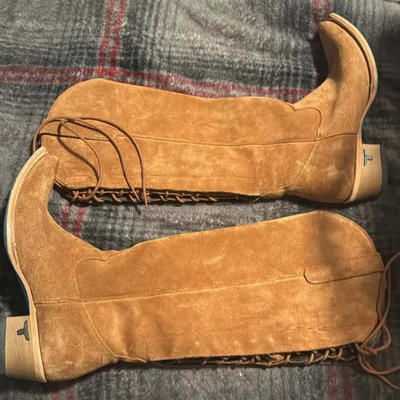 Lane Boots Corset Tied and side zippers