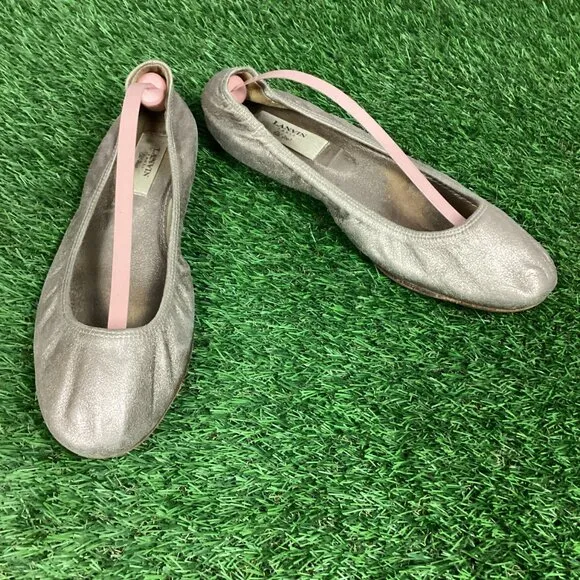 Lanvin Gold Ballet Flats 39