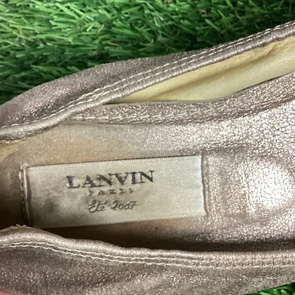 Lanvin Gold Ballet Flats 39