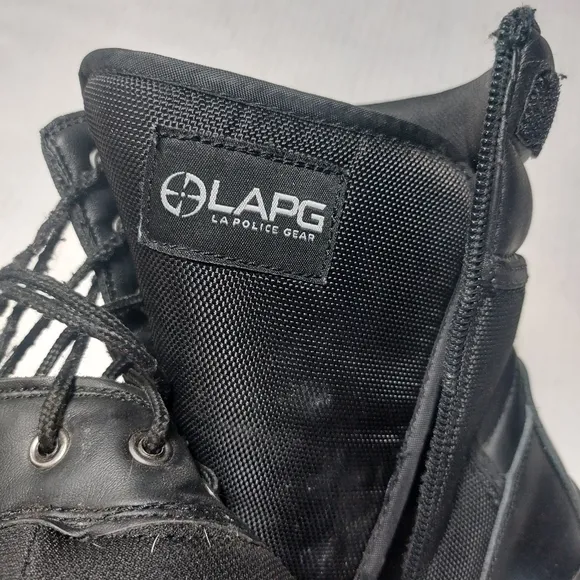 LAPG LA Police Gear Black Core Side Zipper Duty Boots Size 12R
