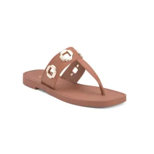 LARROUDE Caramel Made In Brazil Milan Slide Sandals