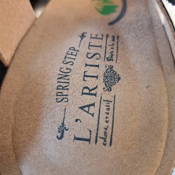 L'Artiste By Spring Step Jadora Leather Wedge Sandals Boho Artsy Size 11