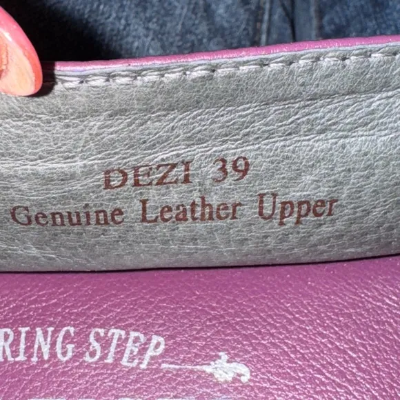 L'ATISTE by Spring step Dezi Purple Rosette loafer Flats nwob sz 39