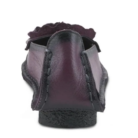 L'ATISTE by Spring step Dezi Purple Rosette loafer Flats nwob sz 39