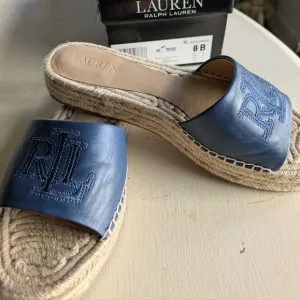 Lauren Ralph Lauren Blue Polly Espadrille Slides