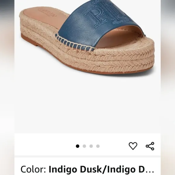 Lauren Ralph Lauren Blue Polly Espadrille Slides