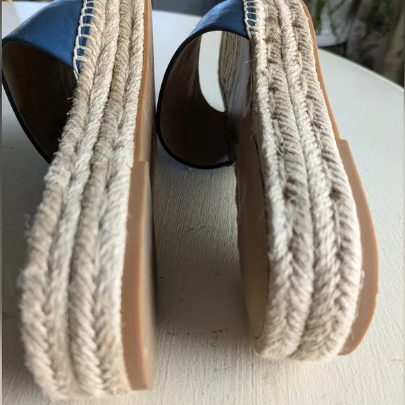 Lauren Ralph Lauren Blue Polly Espadrille Slides