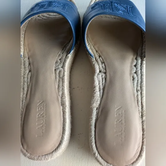 Lauren Ralph Lauren Blue Polly Espadrille Slides