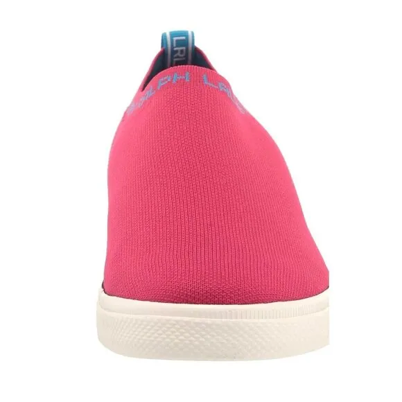 LAUREN RALPH LAUREN JORDYN Women's Stretch Slip On Low Top Flats Sneakers Pink