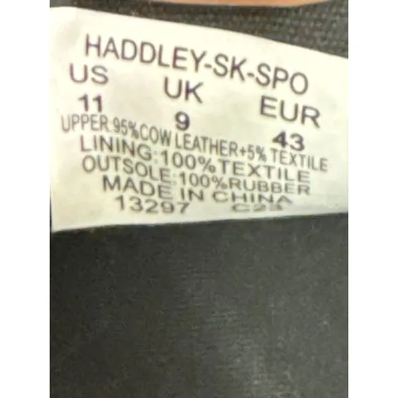 Lauren Ralph Lauren Tumbled Haddley Women's Leather Slip-On Sneakers Black SZ 11