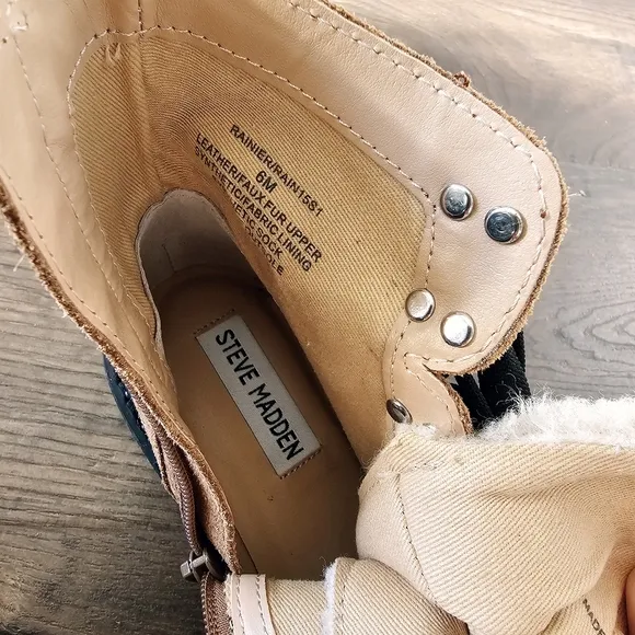 Leather Rainier Chestnut Suede Leather Lace-Up Platform Ankle Boots