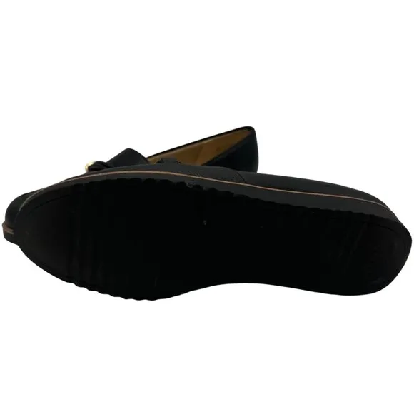 LifeStride Womens Zahara Black Loafers Size 6.5M Leather Slip-On